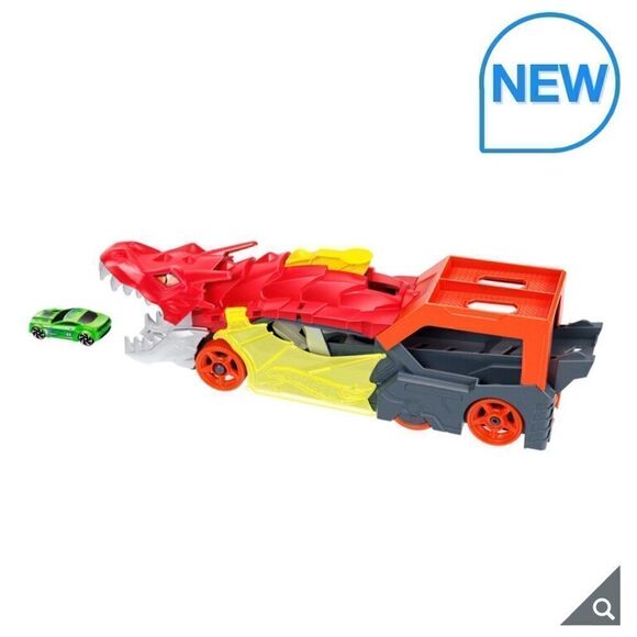 🔥 HOT WHEELS CITY 2 Battling Creatures Transporter Vehicle Set+10 Die Cast Cars - Picture 9 of 16